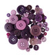 Purple Buttons in Mixed Sizes - 100g Bag